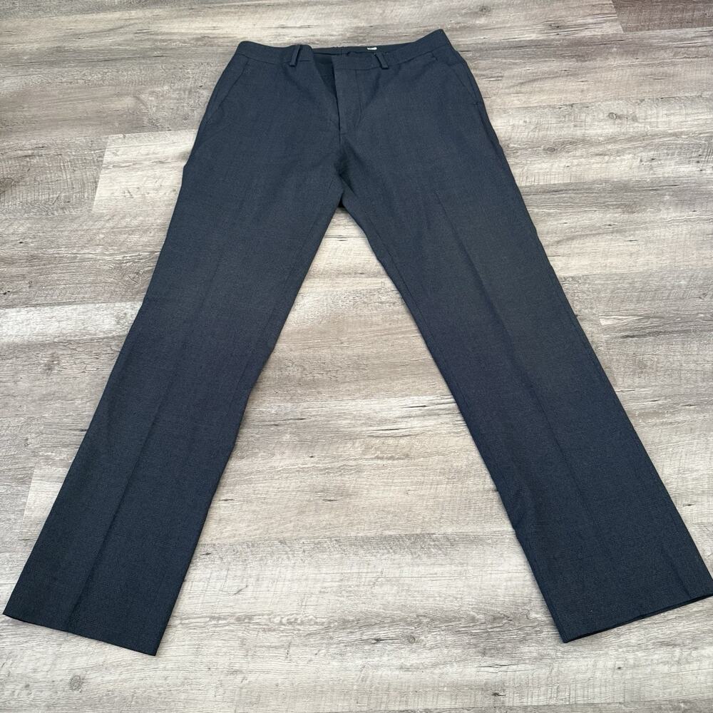 Bonobos Marzotto Pants Mens 33 Blue Tailored Fit Italian Wool Blend Flat Front
